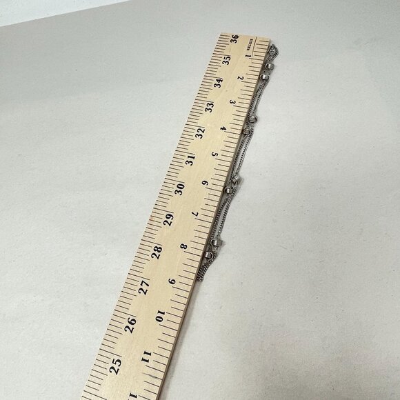 Avon Love Knot Necklace Signed Vintage Silver-Tone Dainty Minimal Layers - Picture 8 of 8